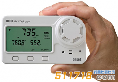 美国Onset HOBO MX1102A高精度温湿度二氧化碳监测记录器