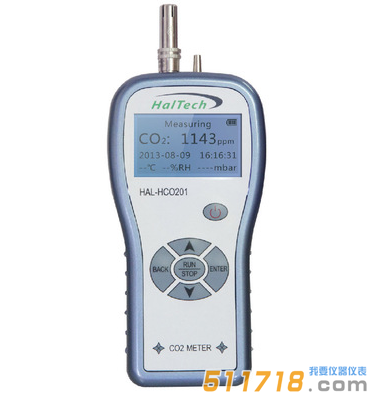 美国HAL HCO201高精度手持式二氧化碳测试仪