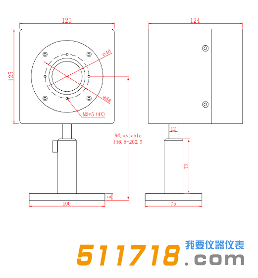F350-CB-40风冷型激光功率计探头产品规格.png
