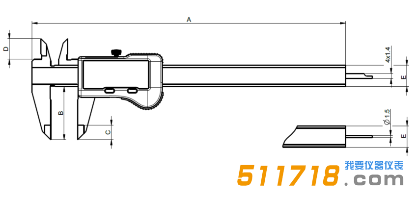 瑞士Sylvac S_Cal EVO Basic经济型数显卡尺外型尺寸.png
